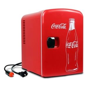 Coca Cola 6 Can Mini Portable Cooler Travel Compact Refrigerator